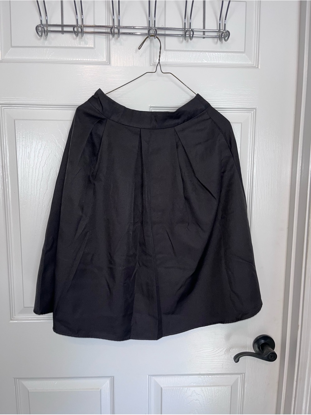 YIGE Women's Black A-Line Pleated Skirt
